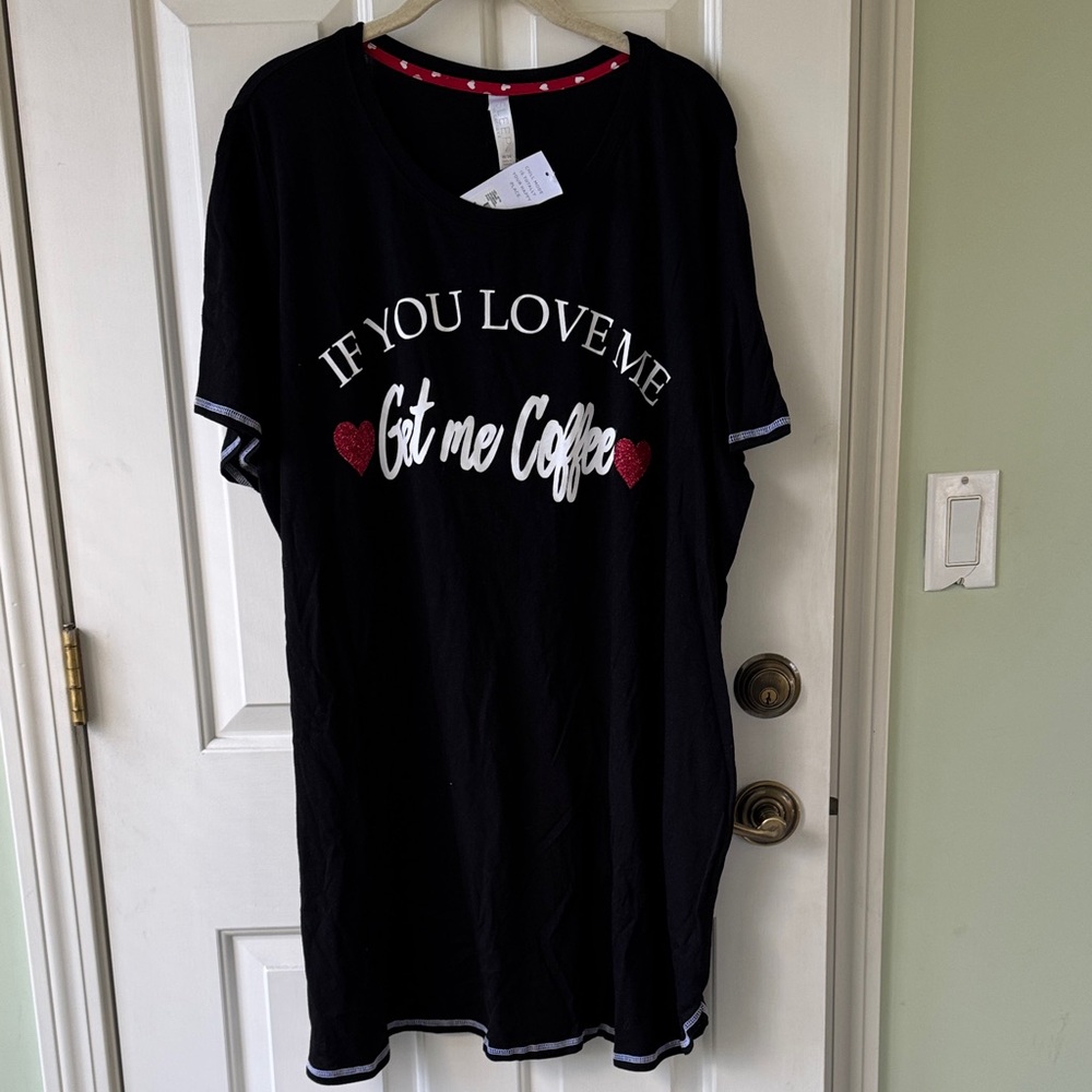 Black Graphic Sleep T-Shirt